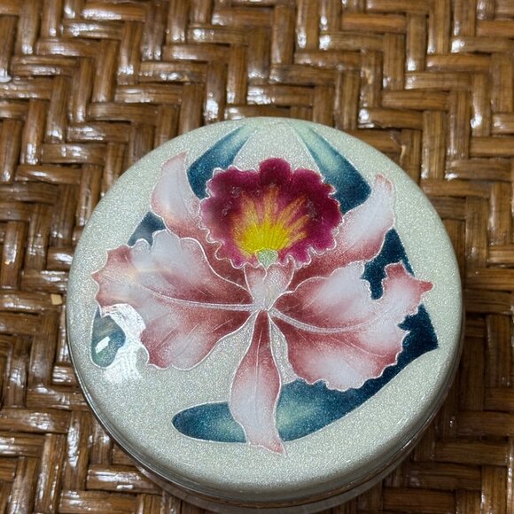 Decorative Floral Trinket Box With Velvet Lining - Picture 2 of 8